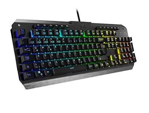 lioncast gaming tastatur lk300 rgb mit 168 mio farben mechanische red switches radiant backlight technology alu frontplatte makro und multimediatasten handballenablage 500x381
